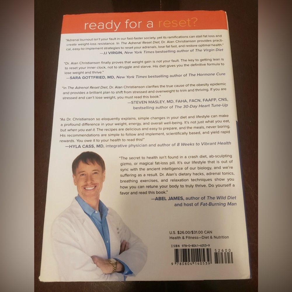 The Adrenal Reset Diet Book by - Red Cover - Picture 2 of 2